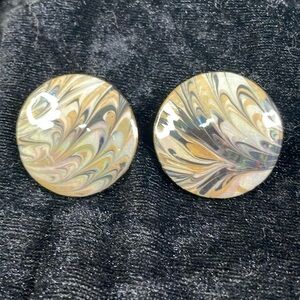 Vintage “button” post earrings.